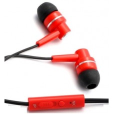 Deals, Discounts & Offers on Headphones - Zebronics ZEB-EM880 Wired Headset with Mic(Red, In the Ear)