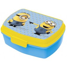Deals, Discounts & Offers on Home & Kitchen - Minions Stor Funny Plastic Sandwich Box with Tray, 500ml, Blue/Yellow