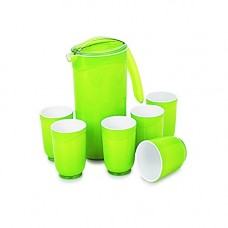 Deals, Discounts & Offers on Home & Kitchen - Cello Ceramica Round Appetizer Set, 7-Pieces, Green