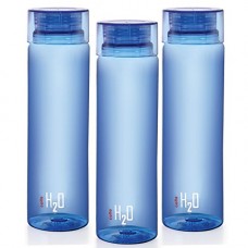 Deals, Discounts & Offers on Home & Kitchen - Cello H2O Unbreakable Bottle , 1 Litre, Set of 3, Blue