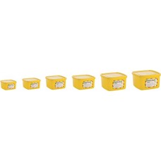 Deals, Discounts & Offers on Home & Kitchen - Nayasa Easy Funk Plastic Container Set, 6-Pieces, Yellow