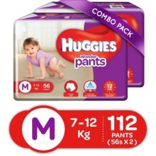 Deals, Discounts & Offers on Baby Care - Huggies Wonder Pants Medium Size Diapers - M(112 Pieces)