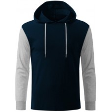 Deals, Discounts & Offers on Men - (Size M & L) GHPC Solid Men's Hooded Dark Blue T-Shirt