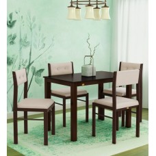 Deals, Discounts & Offers on Furniture - Ken Four Seater Dining Set in Cappuccino Finish by Parin
