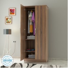 Deals, Discounts & Offers on Furniture - Flipkart Perfect Homes Julian Engineered Wood 2 Door Wardrobe(Finish Color - Walnut)