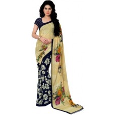 Deals, Discounts & Offers on Women - Anand Sarees Floral Print Daily Wear Georgette Saree(Multicolor)