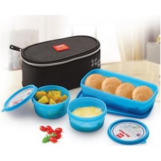 Deals, Discounts & Offers on Storage - Cello Max Fresh Blue 3 Containers Lunch Box(1150 ml)