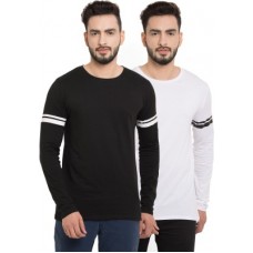 Deals, Discounts & Offers on Men - [Size: XL] Billion PerfectFit Solid Men Round Neck White, Black T-Shirt(Pack of 2)