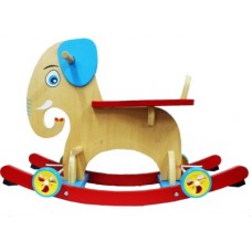 Deals, Discounts & Offers on Toys & Games - Emob 2 in 1 Wooden Baby Rocker Elephant Assembly Rocking / Ride on Toy with Wheels(Multicolor)