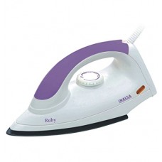 Deals, Discounts & Offers on Home & Kitchen - Inalsa Ruby 1000-Watt Dry Iron with Non-Stick Coated Soleplate (White and Purple)