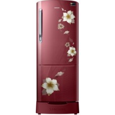 Deals, Discounts & Offers on Home Appliances - Samsung 215 L Direct Cool Single Door 3 Star Refrigerator(Star Flower Red, RR22N383ZR2/HL)