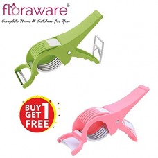 Deals, Discounts & Offers on Home & Kitchen - Floraware Plastic Vegetable Cutter with Peeler, Set of 2, Multicolour