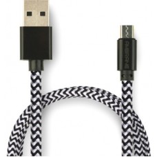 Deals, Discounts & Offers on Mobile Accessories - Ambrane CBM-15 1.5m Braided Sync & Charge Cable(Black, White)