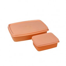 Deals, Discounts & Offers on Home & Kitchen - Cello Max Fresh Compact Polypropylene Lunch Box Set, 200ml/18.9cm, Set of 2, Peach