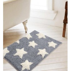 Deals, Discounts & Offers on  - Geometric Pattern Cotton 24 x 16 inch Anti Skid Bath Mat By Saral Home