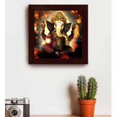 Deals, Discounts & Offers on  - Multicolour Wood Beautifully Printed Ganesha Painting By Go Hooked