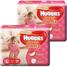 Deals, Discounts & Offers on Baby Care - Huggies Ultra Soft Pants Combo - L(52 Pieces)