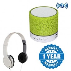 Deals, Discounts & Offers on  - Captcha Colorful LED Light Crack Pattern Mini Stereo Portable Wireless Bluetooth Speaker with Mega Bass Headphones with Mic For Xiaomi Mi MaX