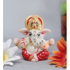 Deals, Discounts & Offers on  - Red Handcrafted Ganesha Idol by Art of Jodhpur