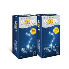 Deals, Discounts & Offers on Sexual Welness - Moods Silver Electrify Condom - 12 Count (Pack of 2)