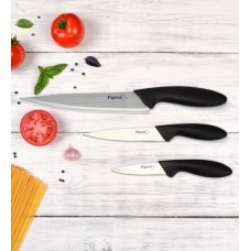 Deals, Discounts & Offers on  - Pigeon Aluminium 3 Pcs Kitchen Knives Set - Assorted Color ( Black,Red or Blue)