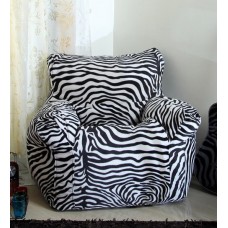 Deals, Discounts & Offers on Furniture - Floral Spanio XXXL Filled Bean Bag in Black & White Color Color Color by SGS Industries