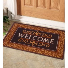 Deals, Discounts & Offers on  - Brown Polyester 23 x 15 inch Door mat by Status