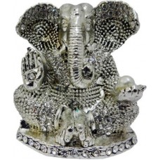Deals, Discounts & Offers on Showpieces - SAM Silver Ganesha Small Size ST-532 Decorative Showpiece - 3 cm(Iron)