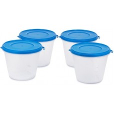 Deals, Discounts & Offers on Kitchen Containers - Flipkart SmartBuy Nesterware Containers Pack of 4 with Flexi Lid(Pack of 4, White, Blue)