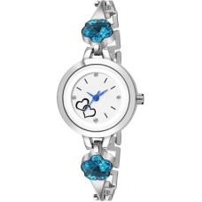 Deals, Discounts & Offers on Watches & Wallets - BalicWhite Dial Silver Strap analog Stylish White Dial Silver Strap Bracelet Jewellery Analog Analog Watch - For Women