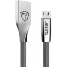 Deals, Discounts & Offers on Mobile Accessories - Tukzer 3.2ft Aluminium Plug Slim Micro 2.4A Tangle Free Fast Charging & Data Sync Micro USB Cable(Compatible with All Smartphones, Tablets and MP3 player, Slate Grey, Sync and Charge Cable)
