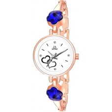 Deals, Discounts & Offers on Watches & Wallets - SeptemBLUE CRYSTAL STUDDED ROSE GOLD DESIGNER Analog Analog Watch - For Girls