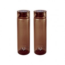 Deals, Discounts & Offers on Home & Kitchen - Cello H2O Round Plastic Water Bottle, 750ml, Set of 2, Brown