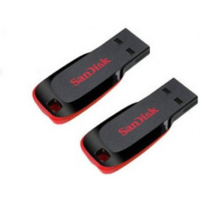 Deals, Discounts & Offers on Storage - SanDisk Cruzer Blade 32 GB Pen Drive set of 2 (Red) 32 GB Pen Drive(Red)
