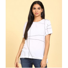 Deals, Discounts & Offers on Laptops - [Size XL] WranglerCasual Regular Sleeve Printed Women White Top