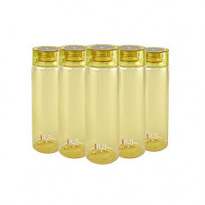 Deals, Discounts & Offers on Home & Kitchen - Cello H2O Round Plastic Water Bottle, 750ml, Set of 5, Yellow