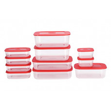 Deals, Discounts & Offers on Home & Kitchen - All Time Basic Plastic Container Set, 11-Pieces, Red