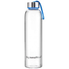 Deals, Discounts & Offers on Home & Kitchen - Signoraware Aqua Star Glass Water Bottle, 500ml/21mm, Blue