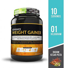 Deals, Discounts & Offers on Personal Care Appliances - Advance Nutratech Weight Gainer -1 Kg (Badam Kesar Pista)| 2. 2 Lbs |Complex Carb| Low Sugar| Lean Muscle Rebuild| Recovery| High Calorie Zero Gluten With No Creatine| Dairy Free| Men & Women