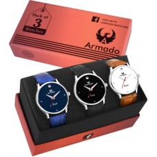 Deals, Discounts & Offers on Watches & Wallets - Armado AR-A1 A2 A3 STYLISH COMBO OF 3 Watch - For Men