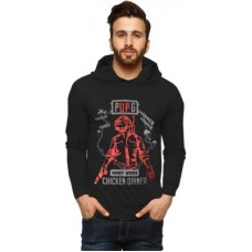 Deals, Discounts & Offers on Men - Tripr Printed, Typography, Graphic Print Men Hooded Black T-Shirt