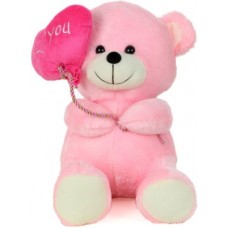 Deals, Discounts & Offers on Toys & Games - Giftwish Soft Stuff Cute Teddy Bear With I Love You Heart Ballon Pink Soft Toy 27cm- H - 27 cm(Pink)