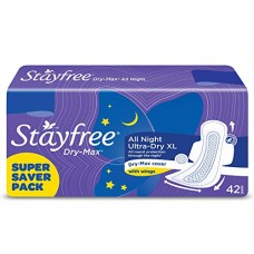 Deals, Discounts & Offers on Personal Care Appliances - Stayfree All Night XL Dry Max Cover Sanitary Napkins - 42 Pads (Super Saver Pack)