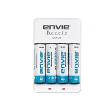 Deals, Discounts & Offers on  -  Envie ECR 20 + 4xAA 2800mAh Battery Charger with Rechargeable Battery Set (White)