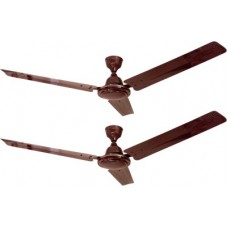 Deals, Discounts & Offers on Home Appliances - Four Star FABIA Brown 1200mm - Pack Of 2 3 Blade Ceiling Fan(BROWN, Pack of 2)