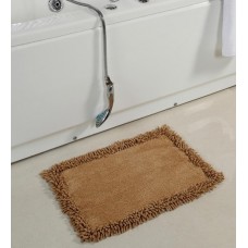 Deals, Discounts & Offers on  - Beige Cotton 24 x 16 Inches Bath Mat by Home Furry
