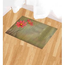 Deals, Discounts & Offers on  - Floral Pattern Brown Nylon 23 x 15 Inches Door Mat by Status