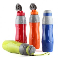 Deals, Discounts & Offers on Home & Kitchen - Cello Puro Plastic Sports Insulated Water Bottle, 900 ml Set of 4, Assorted