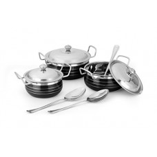 Deals, Discounts & Offers on Home & Kitchen - Classic Essentials Stainless Steel Handi Set, 6-Pieces, Black