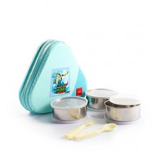 Deals, Discounts & Offers on Home & Kitchen - Cello Eat-N-Eat 3 Container Lunch Packs, Green